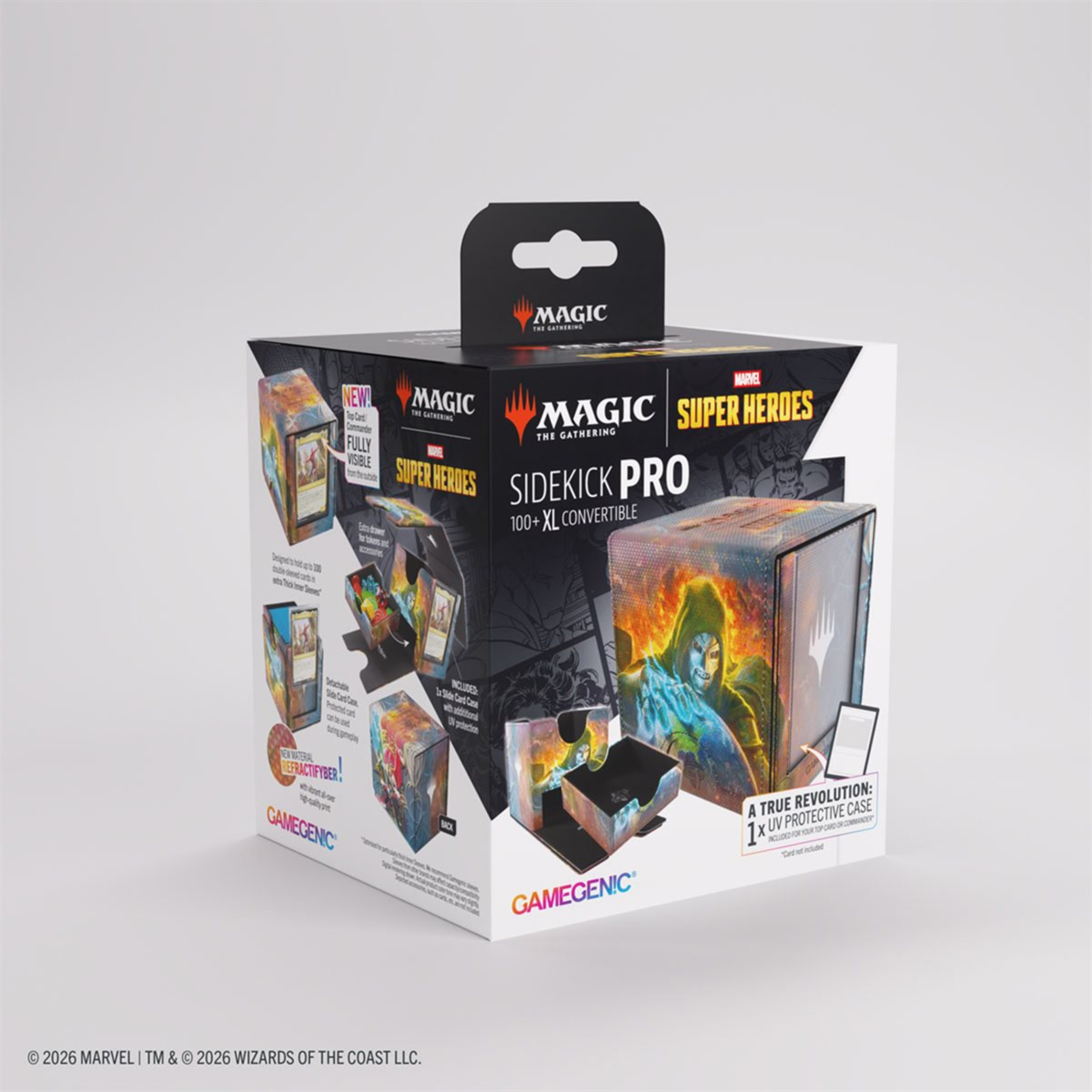 Marvel Super Heroes: Sidekick Pro (100+)Deck Box : Doom Reigns Supreme/Loki Laufeyson